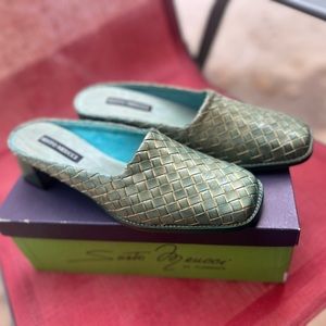 Sesto Meucci Sonya Turquoise Goldwash Size 8.5 Like New